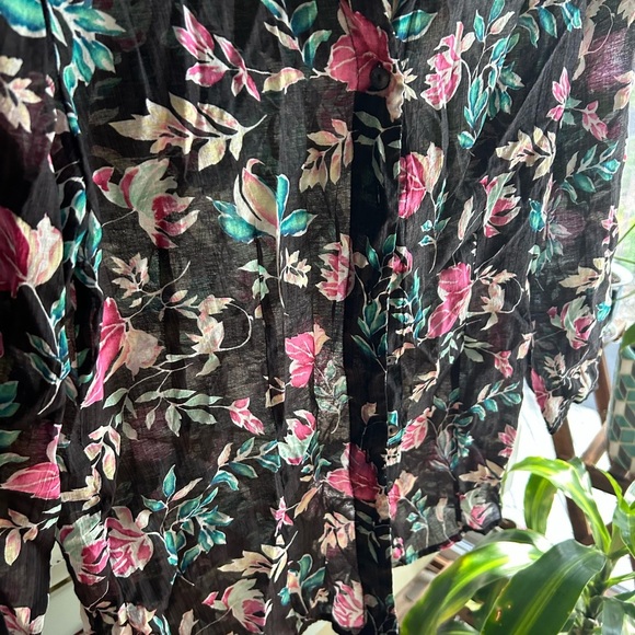 Goa Floral Black Blouse XL - Picture 9 of 16
